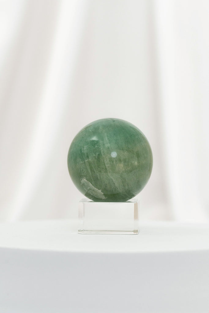green fluorite sphere