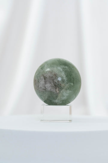 green fluorite sphere